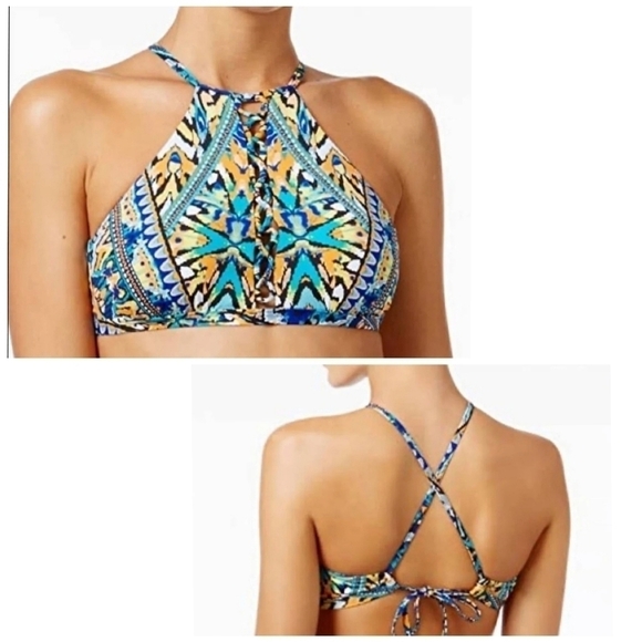 Bar III 3 On The Monarchy High Neck Bikini Top - Picture 1 of 8